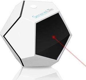 serenelife automatic cat laser toy  rotating moving electronic red dot led pointer pen w/ auto wireless control  remote light beam teaser machine for interactive & smart sensory pet play  slctla40