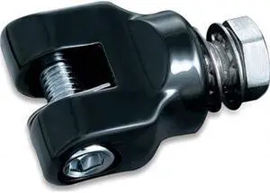 kuryakyn 7573 motorcycle foot control component: short magnum footpeg mounts with 1/2"13 mounting bolts, gloss black, 1 pair