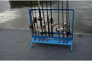 viking solutions fishing rod rack for 22 rods, multicolor