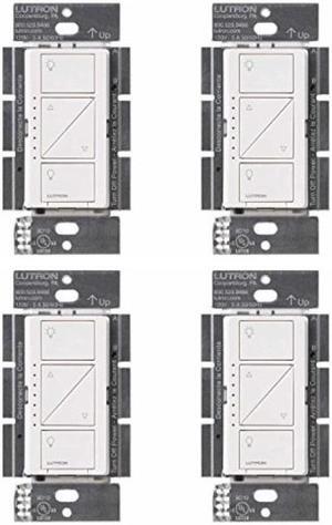 lutron pd6wclwh caseta wireless smart lighting dimmer switch, white 4 pack