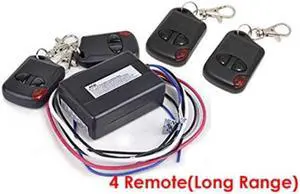imbaprice heavy duty rm024r 4 remotes control 12v, 15 amps boat and car universal remote control kit