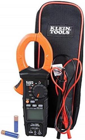digital clamp meter, measures current, voltage, resistance, continuity, frequency, and more klein tools cl900