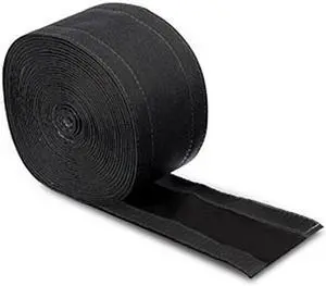 4" safcord carpet cord cover  length: 30ft  color: black | works only on barber and loop style carpet and rugs