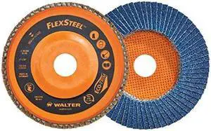 walter 15w512 flexsteel flap disc pack of 10  120 grit, 5 in. grinding disc for angle grinders. abrasive grinding supplies