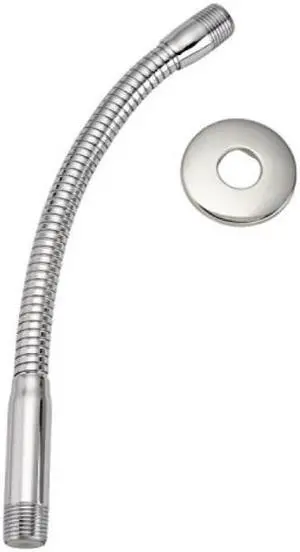 plumb pak keeney k780cp 11.5" memory flangechrome finish stylewise flexible shower arm with easily adjustable position,