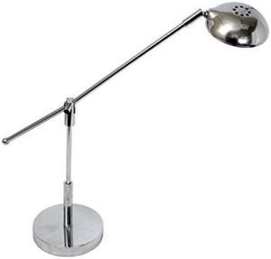 simple designs home ld1035chr 3w balance arm led desk lamp with swivel head, 17.5" x 5.9" x 21.25", chrome