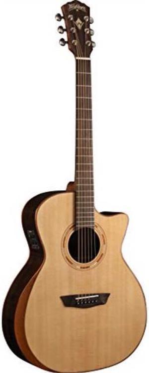 washburn 6 string acousticelectric guitar, natural wcg20sceo