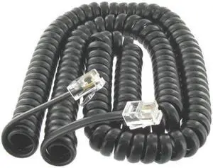 leegoal coiled telephone phone handset cable cord,black