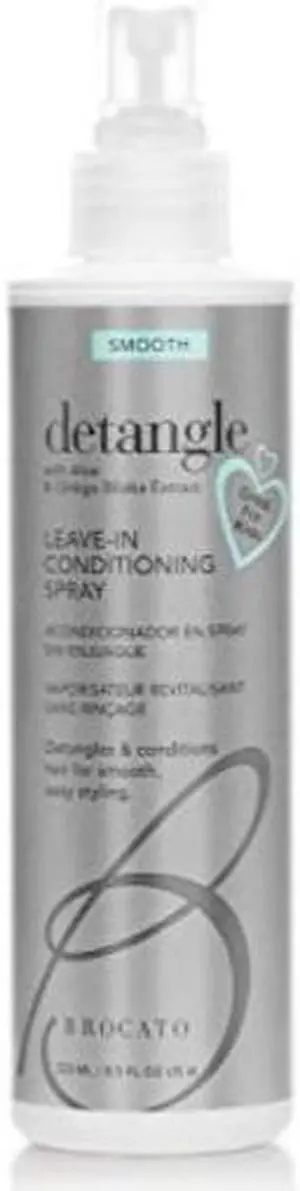 brocato detangle leave in conditioner spray: hair detangler & conditioning spray for women to smooth hair, tame frizz & provide sun & heat protection  detangling products for all hair types  8.5 oz