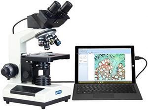 omax 40x2000x digital binocular biological compound microscope with builtin 3.0mp usb camera and double layer mechanical stage