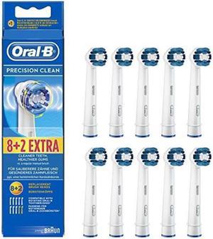 genuine original oralb braun precision clean replacement rechargeable toothbrush heads 10 count