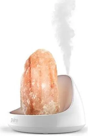 pure enrichment pureglow  the original 2in1 himalayan salt lamp & ultrasonic essential oil diffuser with handcrafted 100% pure himalayan salt and 5 soft glow light settings