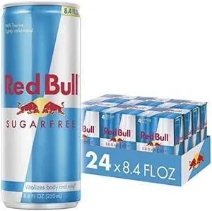 red bull energy drink sugar free, sugarfree, 8.4 fl oz 24 count