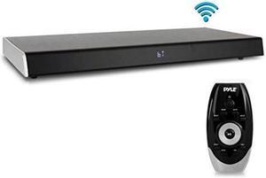 surround sound tv sound bar  bluetooth compatible wireless soundbar for tv w/built in subwoofer speaker  television sound bar system w/lcd/optical audio/rca/aux/usb/coaxial  pylehome psbv620bt.5