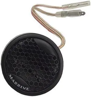 massive audio ft1  100 watts max, 50 watts rms, ft series car audio tweeters, 20mm inverted dome, 4 ohm, 360 degree swivel feature for all 3 included mounting accessories pair