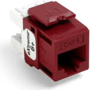 leviton 61110br6 extreme quick port connector, red, 25pack