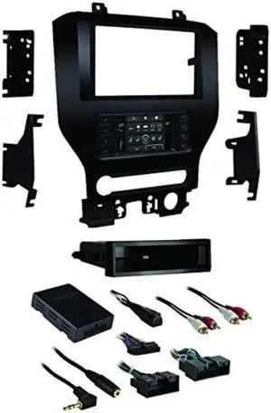 metra 995838ch turbo touch premium dash kit with integrated touch screen for 2015up ford mustang with 4.2" screen, black