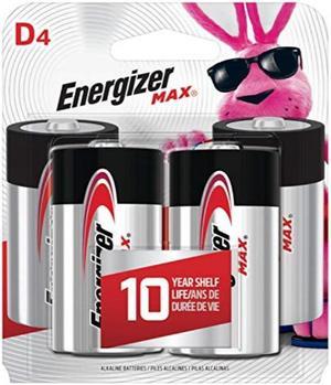 energizer max d batteries, premium alkaline d cell batteries 4 battery count  packaging may vary