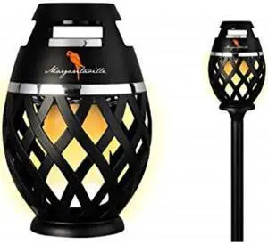 two pack margaritaville sounds of paradise outdoor tiki torch bluetooth lightup speaker no flame led lanterns/lamp. outside patio lights/lantern portable blue tooth tiki torch stereo speakers