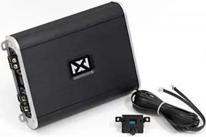 nvx vad17001 1700w rms class d monoblock car/marine/powersports amplifier with bass remote marine certified