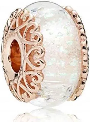 pandora rose iridescent white glass murano charm 787576 pandora rose iridescent white glass murano charm 787576