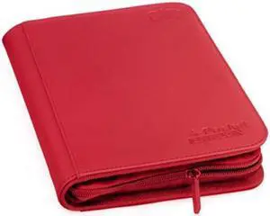 ultimate guard 4 pocket zipfolio xenoskin deck case, red ultimate guard 4 pocket zipfolio xenoskin deck case, red
