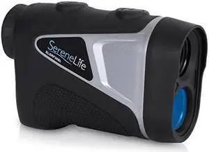 serenelife advanced golf laser rangefinder with pinsensor technology  waterproof digital golf range finder accurate up to 540 yards  upgraded optical view