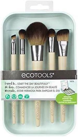 ecotools start the day beautifully kit makeup brush set for foundation eyeshadow blush