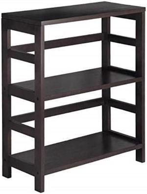 winsome wood leo model name shelving, small and large, espresso