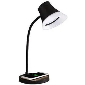 OttLite CS03KQI-SHPR Wellness Series Shine LED Desk Lamp - 12" to 17" High - Black