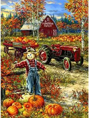 the pumpkin patch farm 1000 pc jigsaw puzzle by sunsout