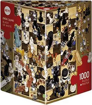 heye triangular degano puzzles black/white, 1000piece heye triangular degano puzzles black/white, 1000piece