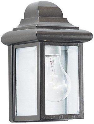 sea gull lighting 858810 singlelight mullberry hill outdoor wall lantern with clear beveled glass, bronze