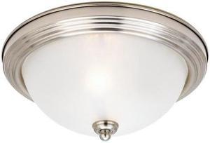 sea gull lighting 77064962 2light stockholm closetoceiling fixture, satin etched glass and brushed nickel