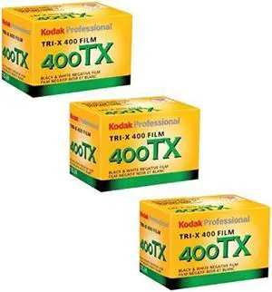 kodak trix 400tx professional black & white film iso 400, 35mm, 24 exposures 3 pack