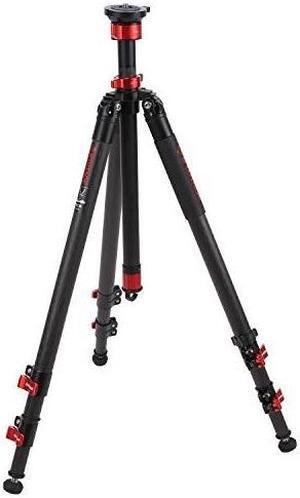 ifootage 65" carbon fiber video tripod, professional camera tripods 3 sections with centre pole,max load 17.6 lbs, compatible with canon, nikon, sony dslr camcorder video photography