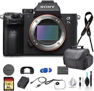 Sony Alpha a7 III Mirrorless Digital Camera (Body Only) Bundle - With Bag, 64GB Memory Card, Memory Card Reader and More