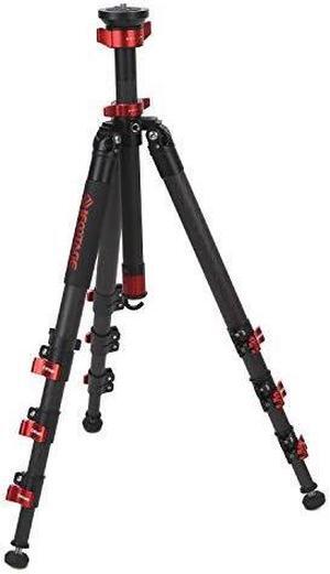 ifootage carbon fiber travel tripod, 59" professional video camera tripods 4 sections with centre pole,compatible with canon, nikon, sony dslr camcorder video photography, max load 13.2 lbs