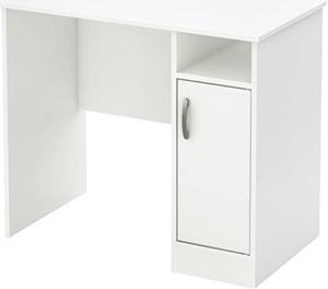 south shore small computer desk with door, pure white