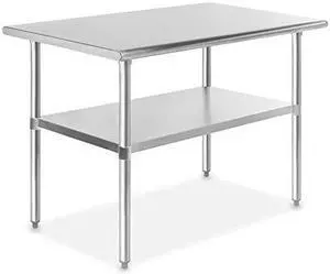 GRIDMANN NSF Stainless Steel Commercial Kitchen Prep & Work Table - 48 in. x 30 in.