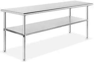 GRIDMANN Stainless Steel Work Table 60 x 30 Inches, NSF Commercial Kitchen Prep Table with Under Shelf for Restaurant and Home