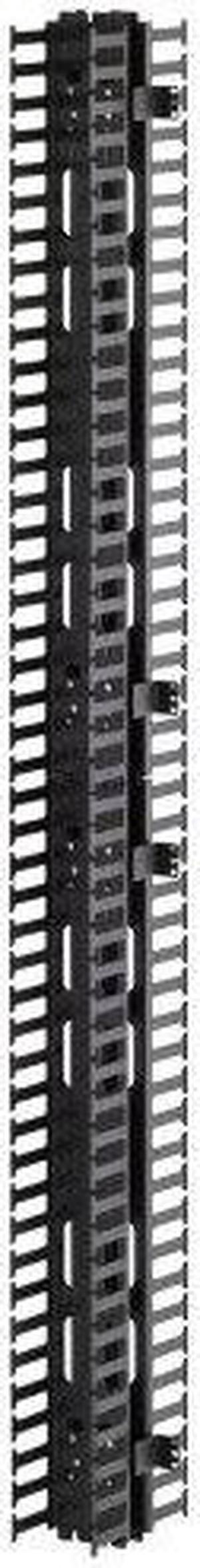 Leviton - 4980L-VFR - Leviton Versi-Duct 4980L-VFR Vertical Slotted Duct - Black - 1 Pack - 19 Panel Width