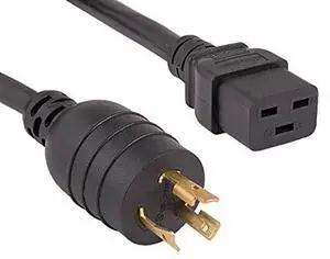 cable leader 12 awg 20a 250v heavyduty power cord nema l620p to iec 320 c19 ul listed 15 foot 1 pack