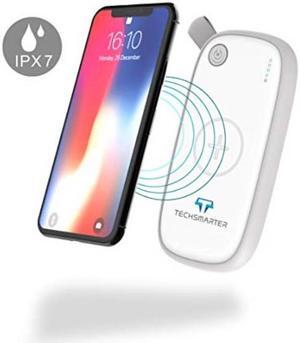 Techsmarter 10000mAh Waterproof and Wireless Charging 18W PD USB C Portable Charger Power Bank, Compatible with iPhone 15, 14, 13, 12, 11, Samsung S23, S22, S21, S20, S10, Note
