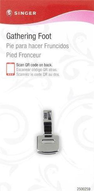singer gathering presser foot for lowshank sewing machines
