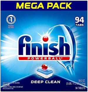 finish  all in 1  94ct  dishwasher detergent  powerball  dishwashing tablets  dish tabs  fresh scent packaging may vary
