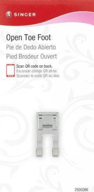 singer open toe foot snapon presser foot for lowshank sewing machines