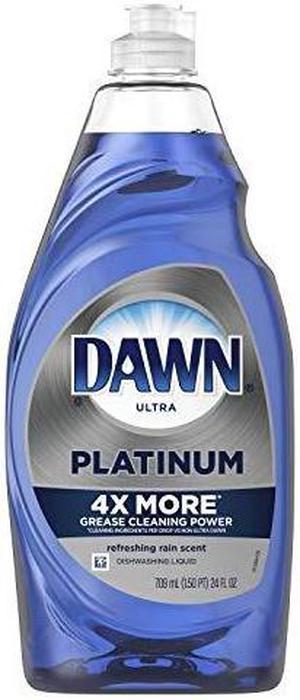 dawn platinum dishwashing liquid dish soap, refreshing rain, 24 fl oz