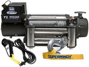 superwinch 1511200 tiger shark 11.5, 12 vdc winch, 11,500 lb/5,216 kg capacity with roller fairlead