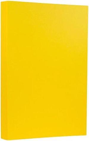 jam paper legal 65lb cardstock  8.5 x 14 coverstock  yellow recycled  50 sheets/pack